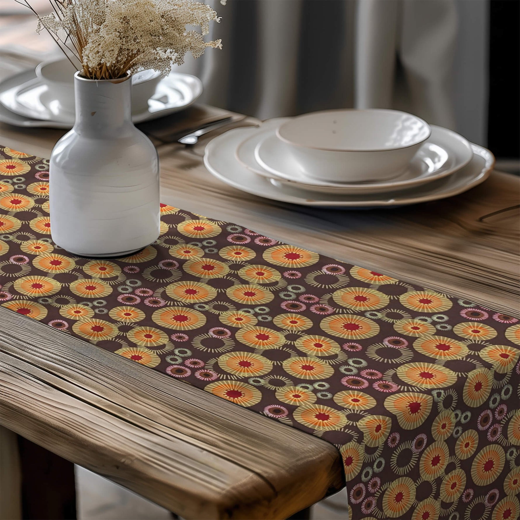 Modern Sunburst Fall Table Runners – Bold & Colorful Style