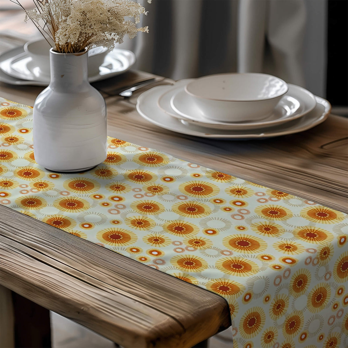 Modern Sunburst Fall Table Runners – Bold & Colorful Style