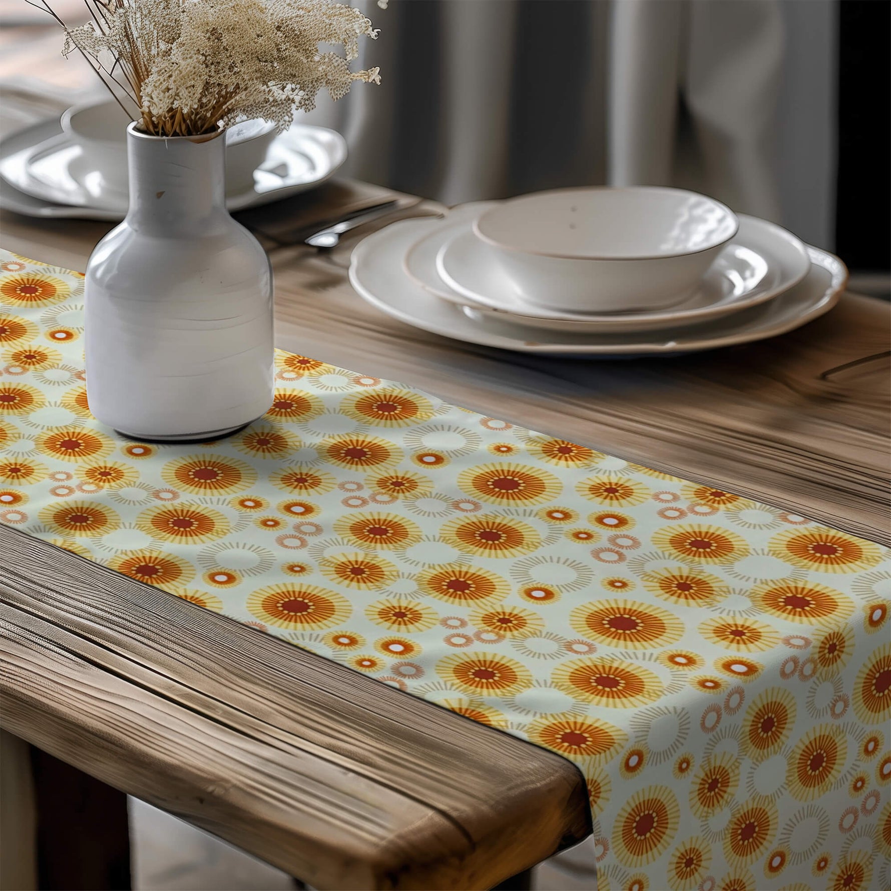 Modern Sunburst Fall Table Runners – Bold & Colorful Style