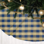 Navy Blue & Tan Plaid Tree Skirts – Farmhouse Christmas