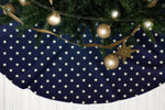 Navy Star Christmas Tree Skirts – Farmhouse Americana Style