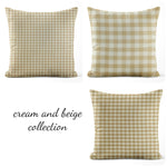 Neutral Farmhouse Pillow Covers – Cream & Beige Homespun Cotton