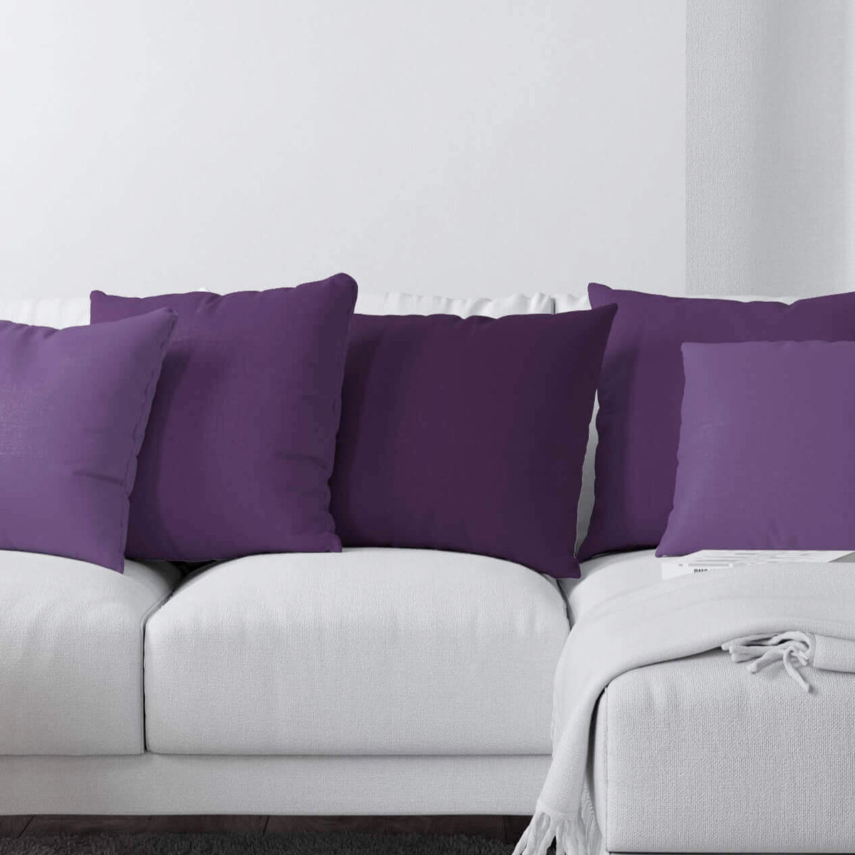 Concord, Amethyst, and Prune Throw Pillow Covers and Euro Shams