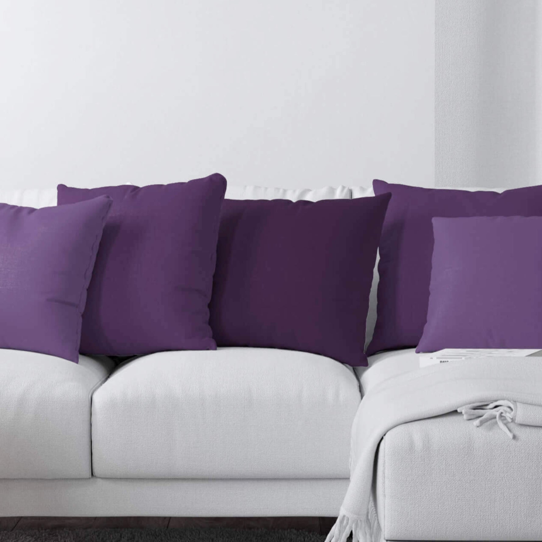 Concord, Amethyst, and Prune Throw Pillow Covers and Euro Shams