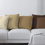 Cream, Tan, Latte, Mocha, and Dark Brown Throw Pillow Covers and Euro Shams