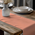 Peach, Coral, and Salmon Table Linens – Solid Color Runners & Mats