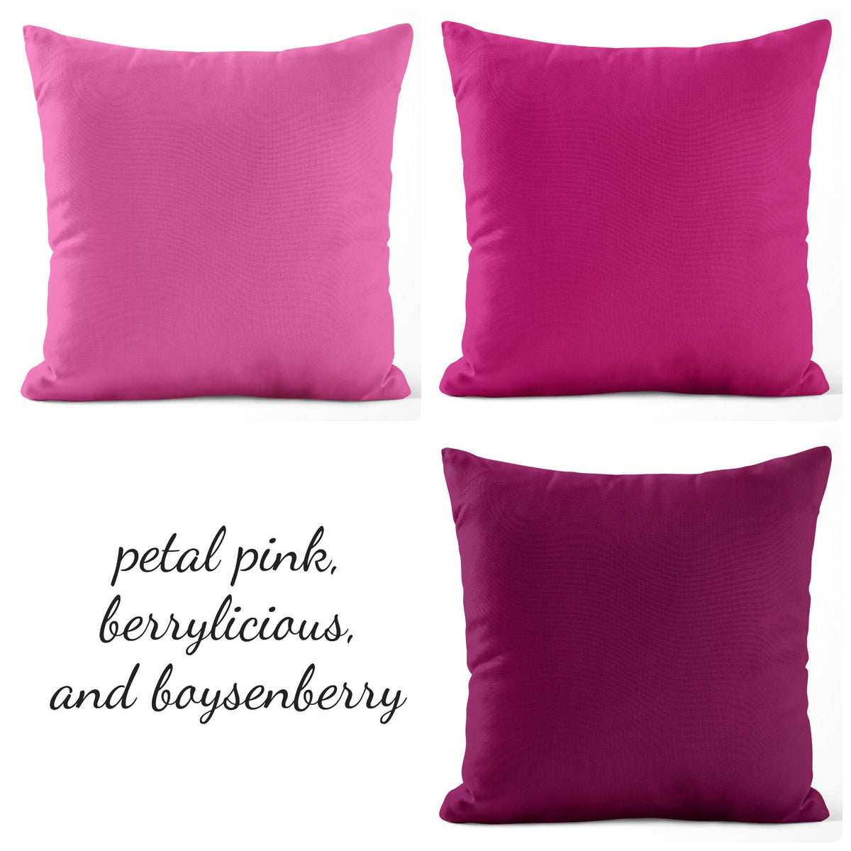 Pink & Berry Cotton Pillow Covers and Euro Shams – Custom Size Options