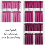 Pink Cotton Valances and Cafe Curtains - Berrylicious