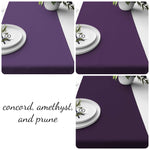 Concord, Amethyst, and Prune Dark Purple Table Runners and Placemats