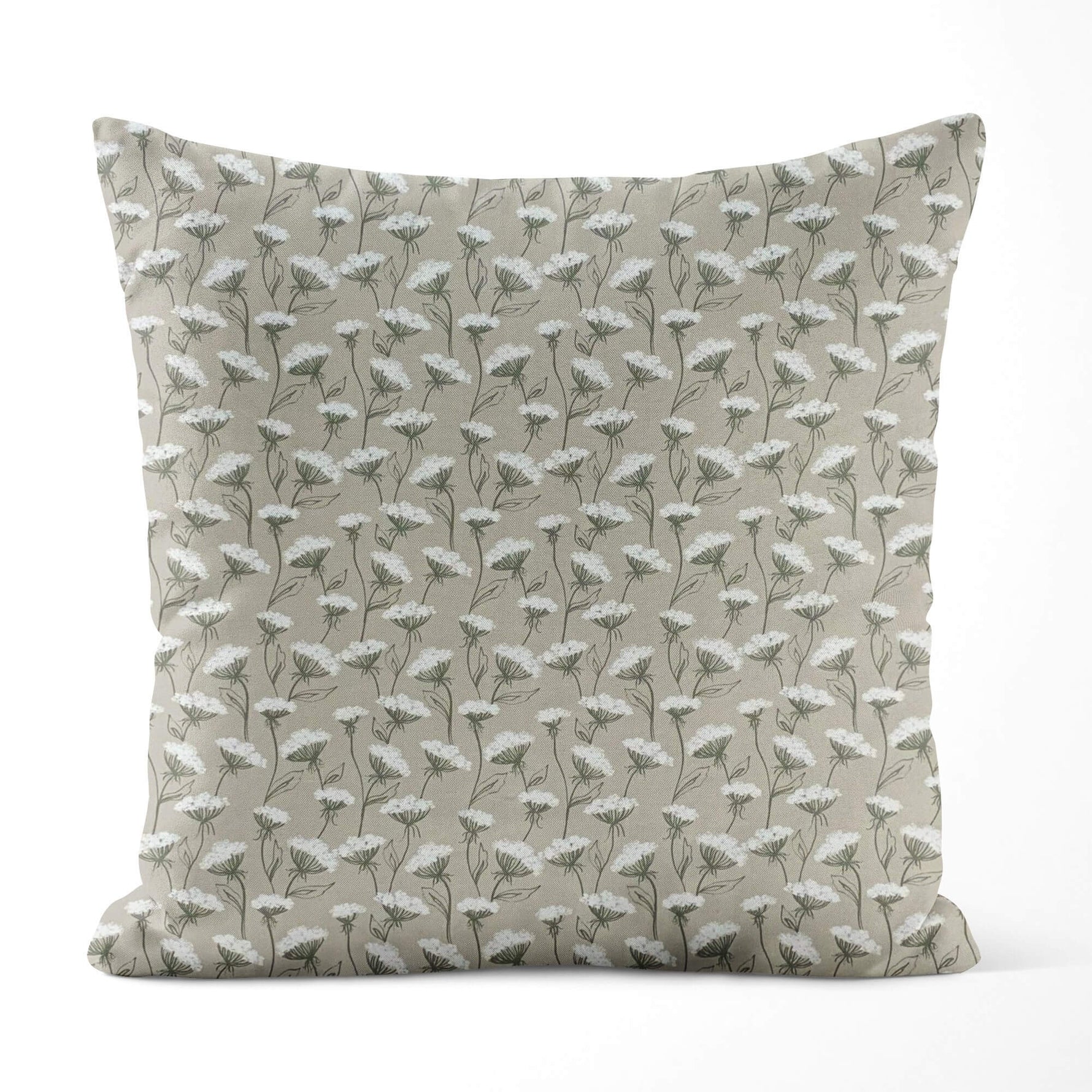 Queen Anne’s Lace Pillow Covers and Euro Shams – Floral & Neutral Tones