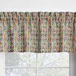 Geometric Retro Valances and Cafe Curtains Mid-Century Style