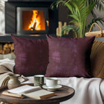 Red Abstract Pillow Covers – Cherry & Burgundy Grunge