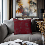 Red Abstract Pillow Covers – Cherry & Burgundy Grunge