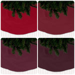 Red Christmas Tree Skirts – Burgundy to Merlot Tones