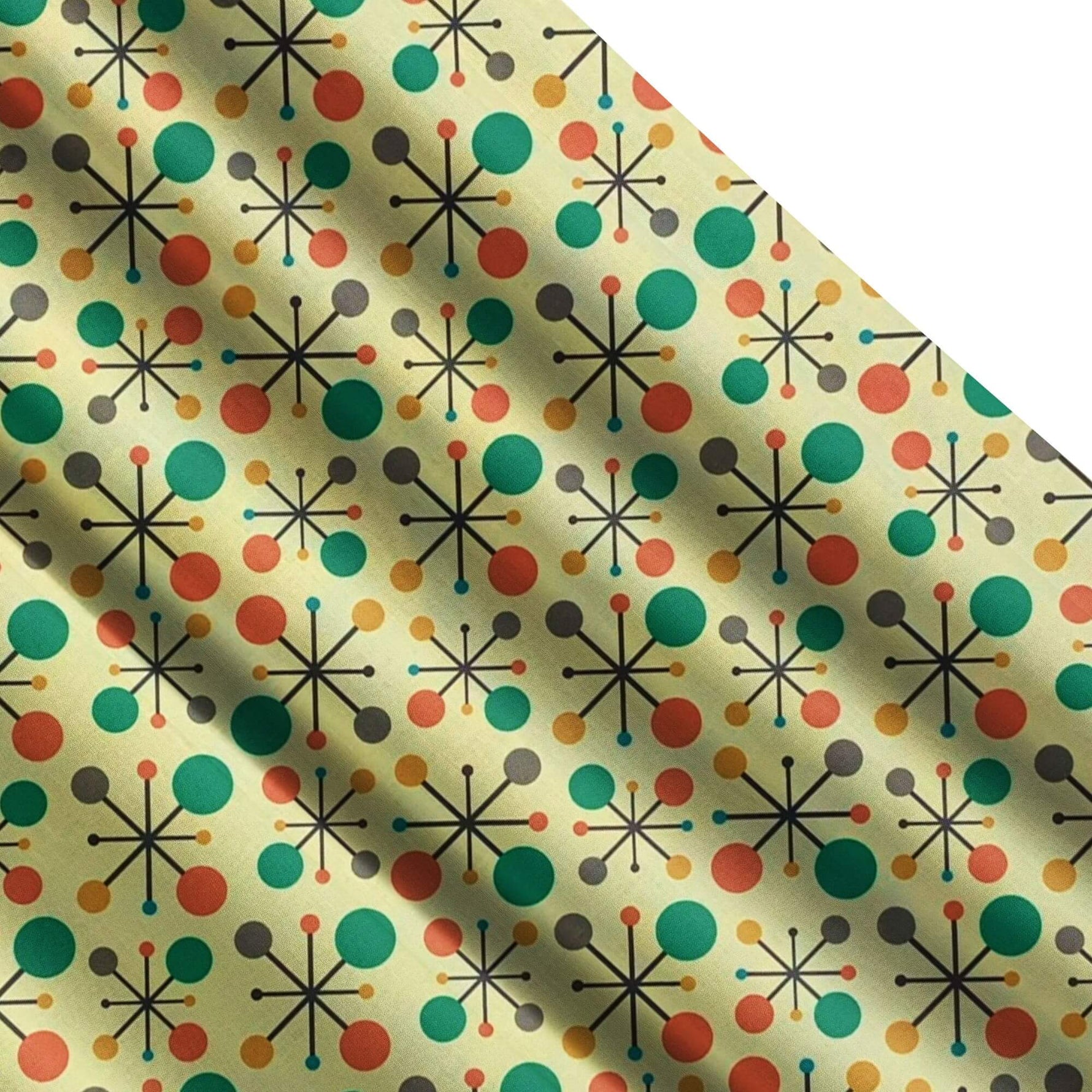 Retro Kitchen Curtains – Atomic Star Valances & Tiers for a 1950s Look