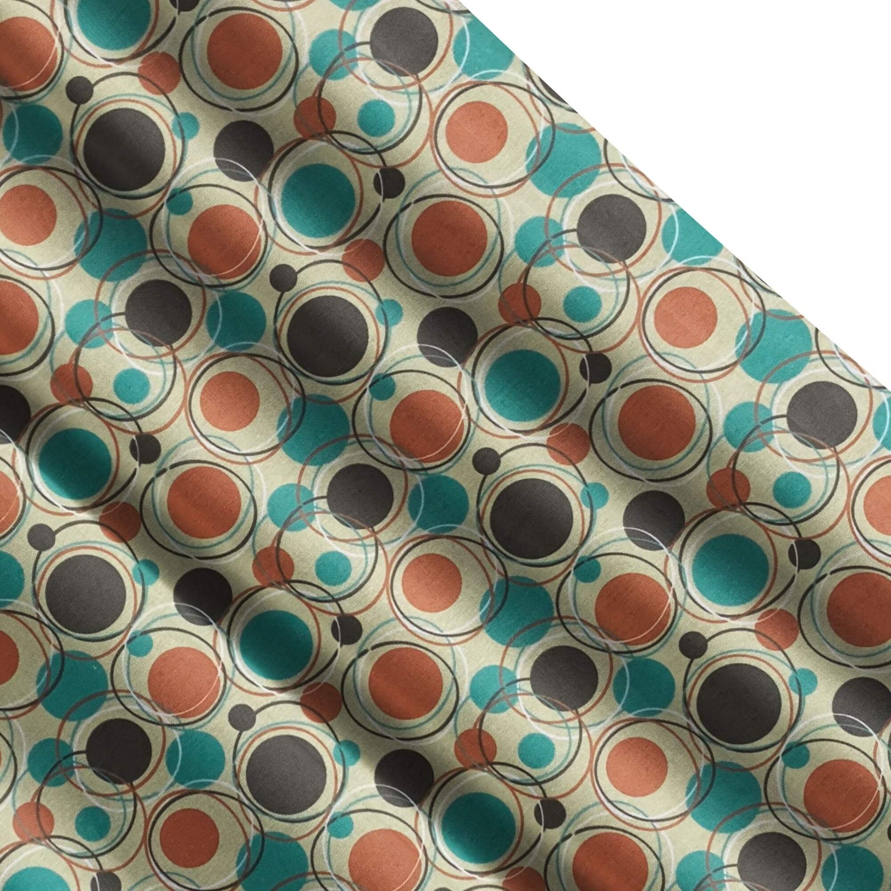 Retro Orbits Valances & Tier Curtains – Mid - Century Modern Window Décor