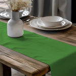 Shamrock, Dill and Christmas Green Table Linens – Solid Color Runners & Mats