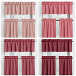 Soft Pink Cotton Valances and Cafe Curtains - Blush and Rhubarb