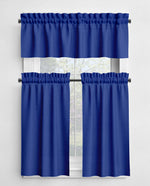 Solid Blue Cotton Valances & Cafe Curtains – Bluebell, Cobalt, Lapis