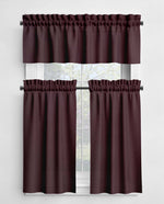 Solid Red Valances and Cafe Curtains - Classic Red and Burgundy