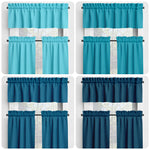 Turquiose Aqua Blue Valances and Cafe Curtains