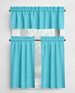Turquiose Aqua Blue Valances and Cafe Curtains