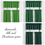 Vibrant Green Valances and Cafe Curtains - Custom Sizes