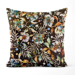 Watercolor Floral Pillow Covers and Euro Shams – Cream or Brown Tones