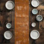 Gold and Orange Abstract Grunge Table Runners and Placemats