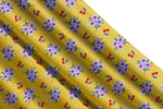 Yellow and Blue Cherry Daisy Valances – Vintage Kitchen Window Treatments