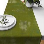 Modern Abstract Grunge Table Runners and Placemats apple green