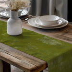 Light and Dark Green Abstract Grunge Table Runners and Placemats